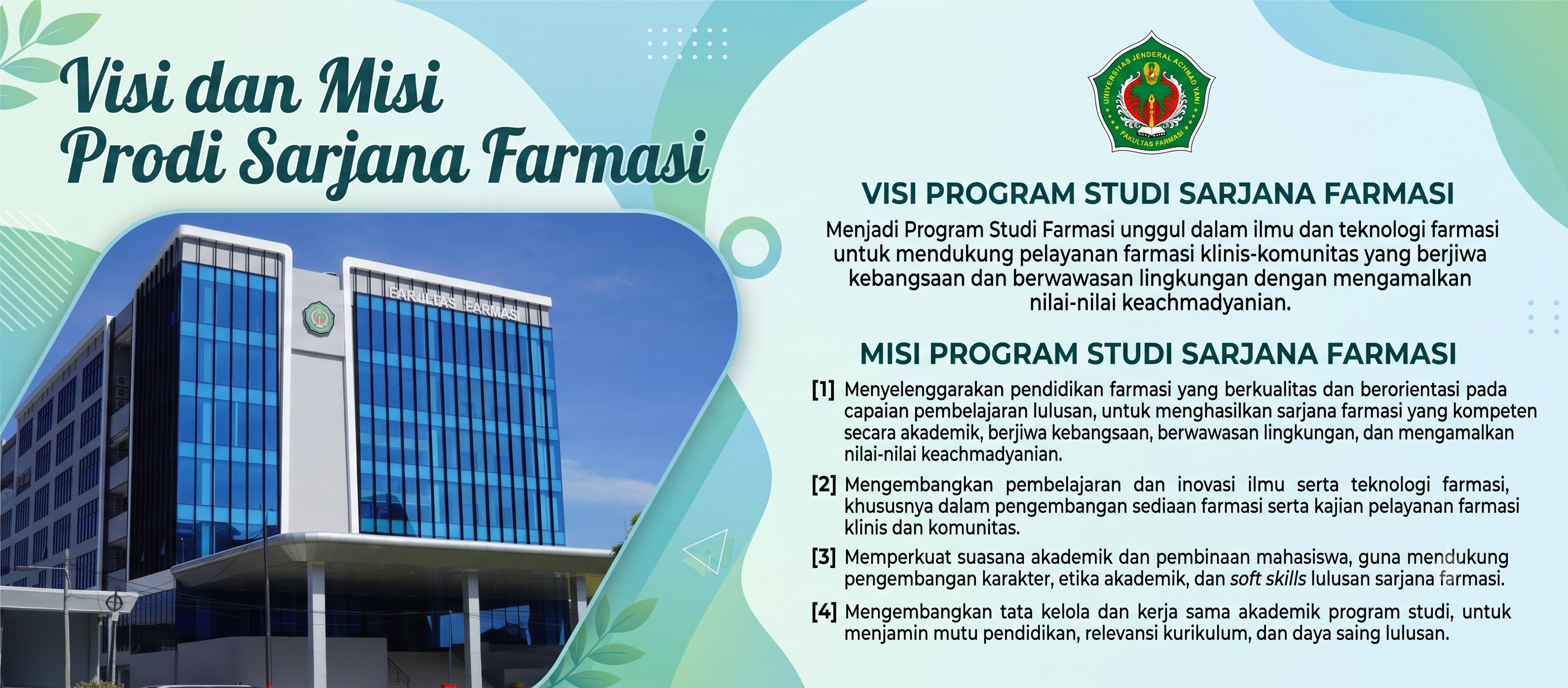 Visi dan Misi Prodi Sarjana Farmasi